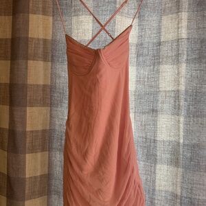 Pink Mini Dress with Rhinestones